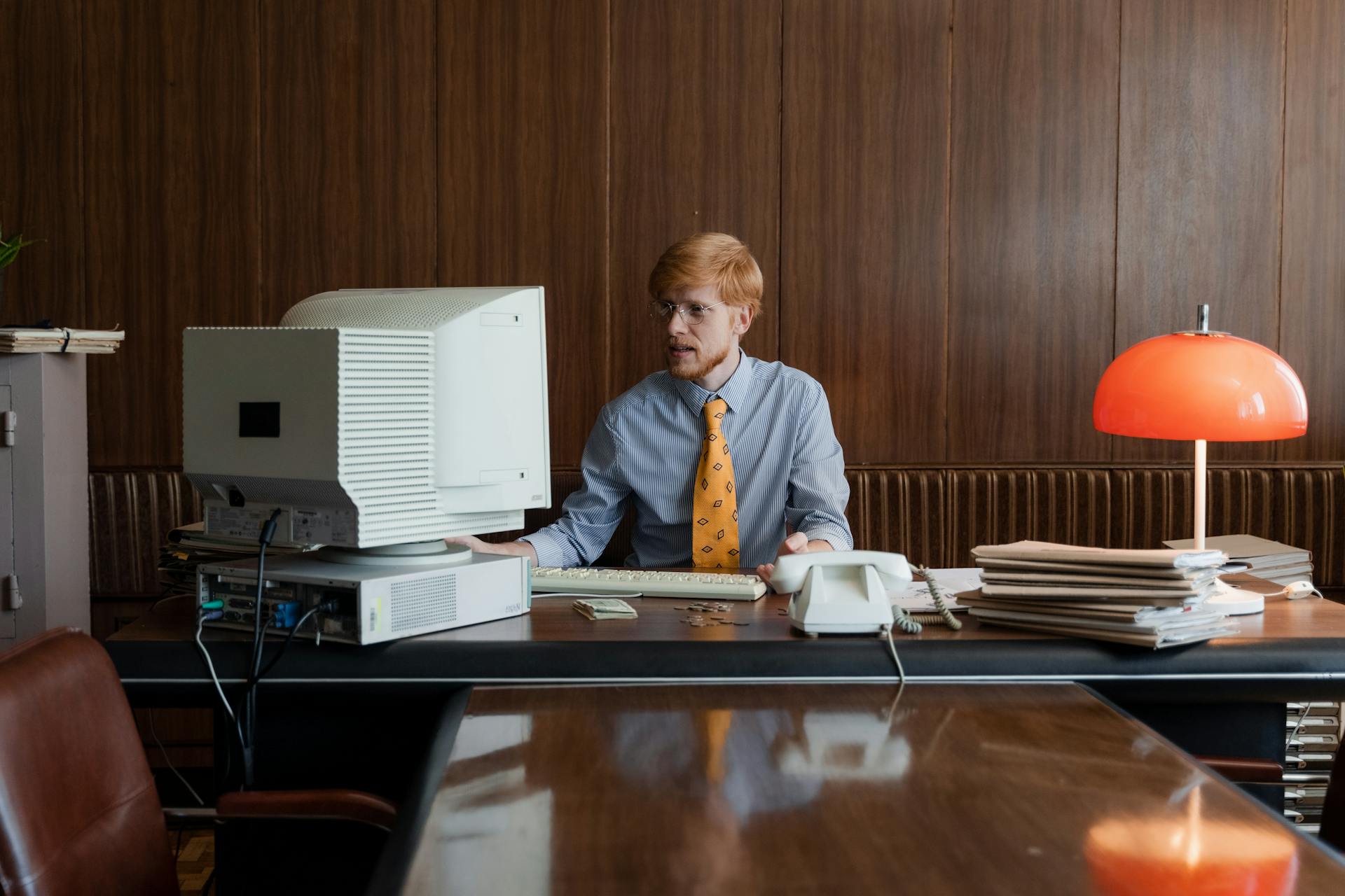 Man in Front of a Computer