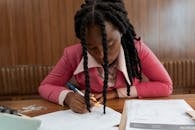 A Woman Writing on the Paper