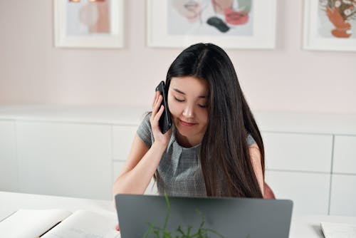 A Woman using Smartphone