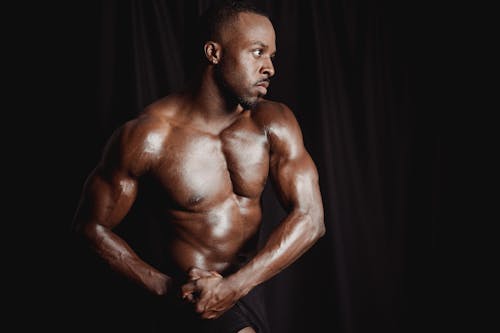 Free Portrait of a Man With Muscular Body Stock Photo