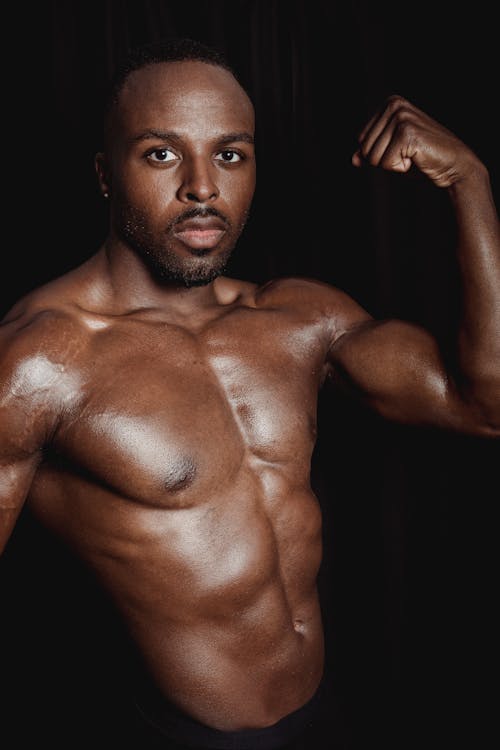 Free Portrait of a Man With Muscular Body Stock Photo