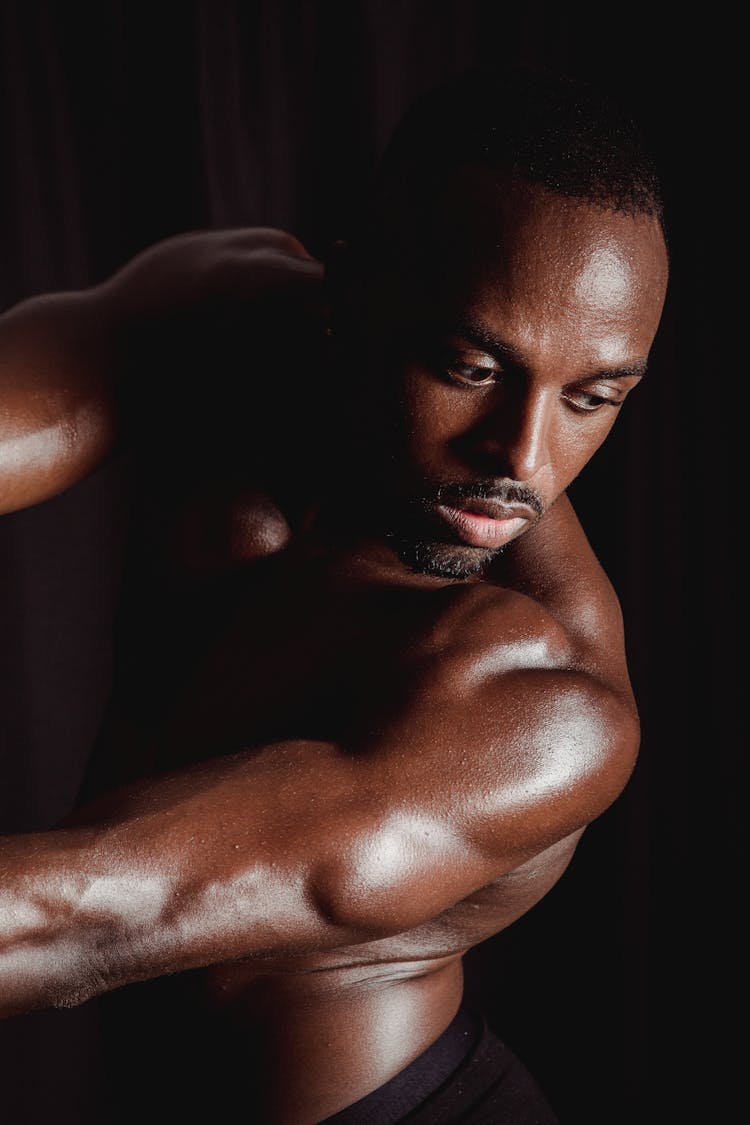 Muscular Man Posing Shirtless 