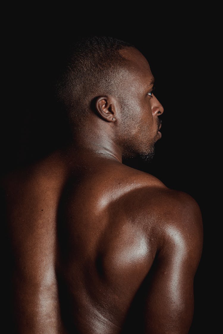 Muscular Man Posing Shirtless 