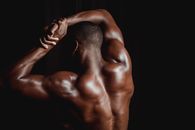 Topless Man With Black Background