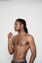 Topless Man With White Background