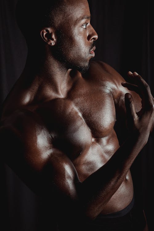 Full Body Image of Muscular Shirtless Man. Stock Photo - Image of