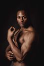 Portrait of Man with Muscular Body