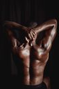 Back View of a Muscular Man