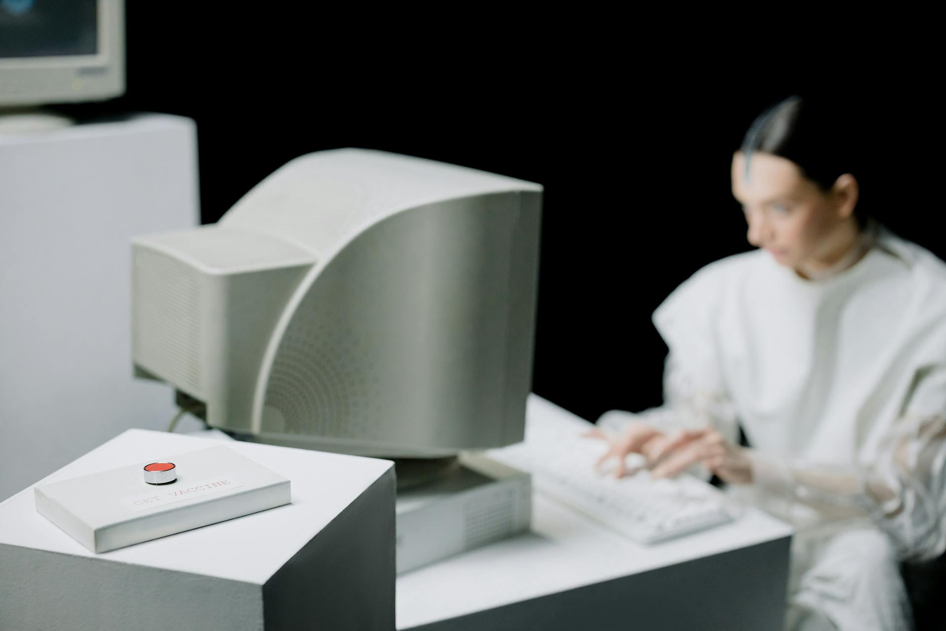 Woman Using a Computer