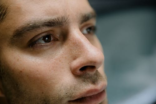 Close Up Shot of Man's Face