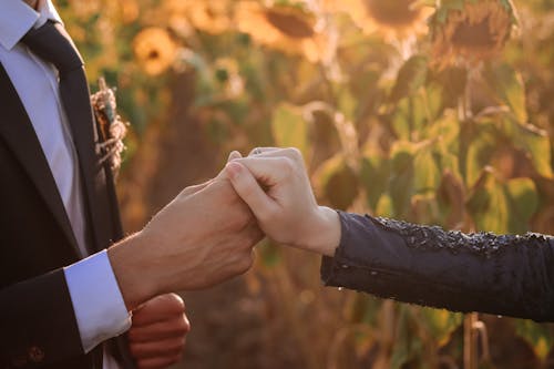 Free Photo of a Couple Holding Each Other's Hands Stock Photo