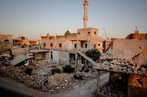 Základová fotografie zdarma na téma budovy, fotografie z dronu, idlib