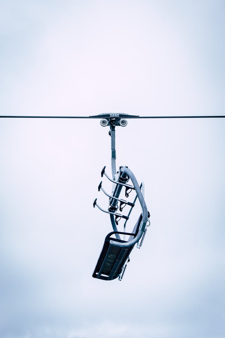 Photograph Of An Empty Ski Lift