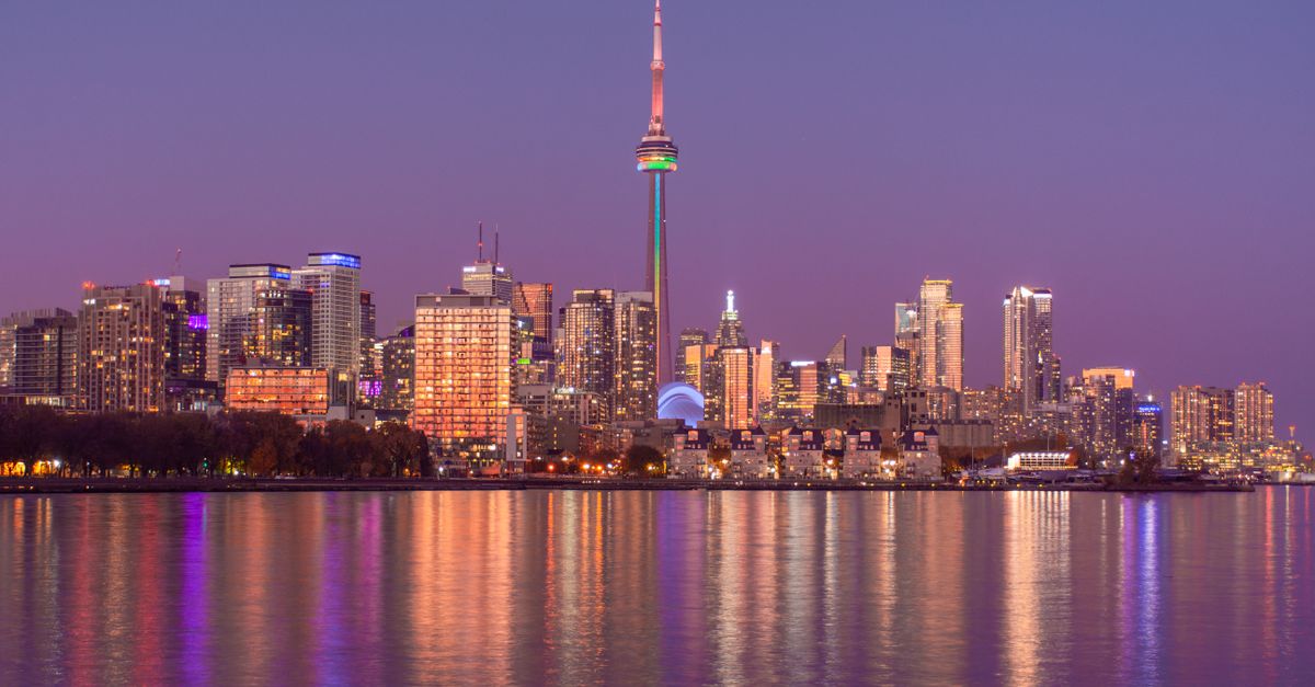 Toronto skyline near a stadium ahead of the 2026 World Cup and its housing impact