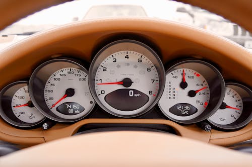 Free White Motorcycle Cluster Gauge Stock Photo
