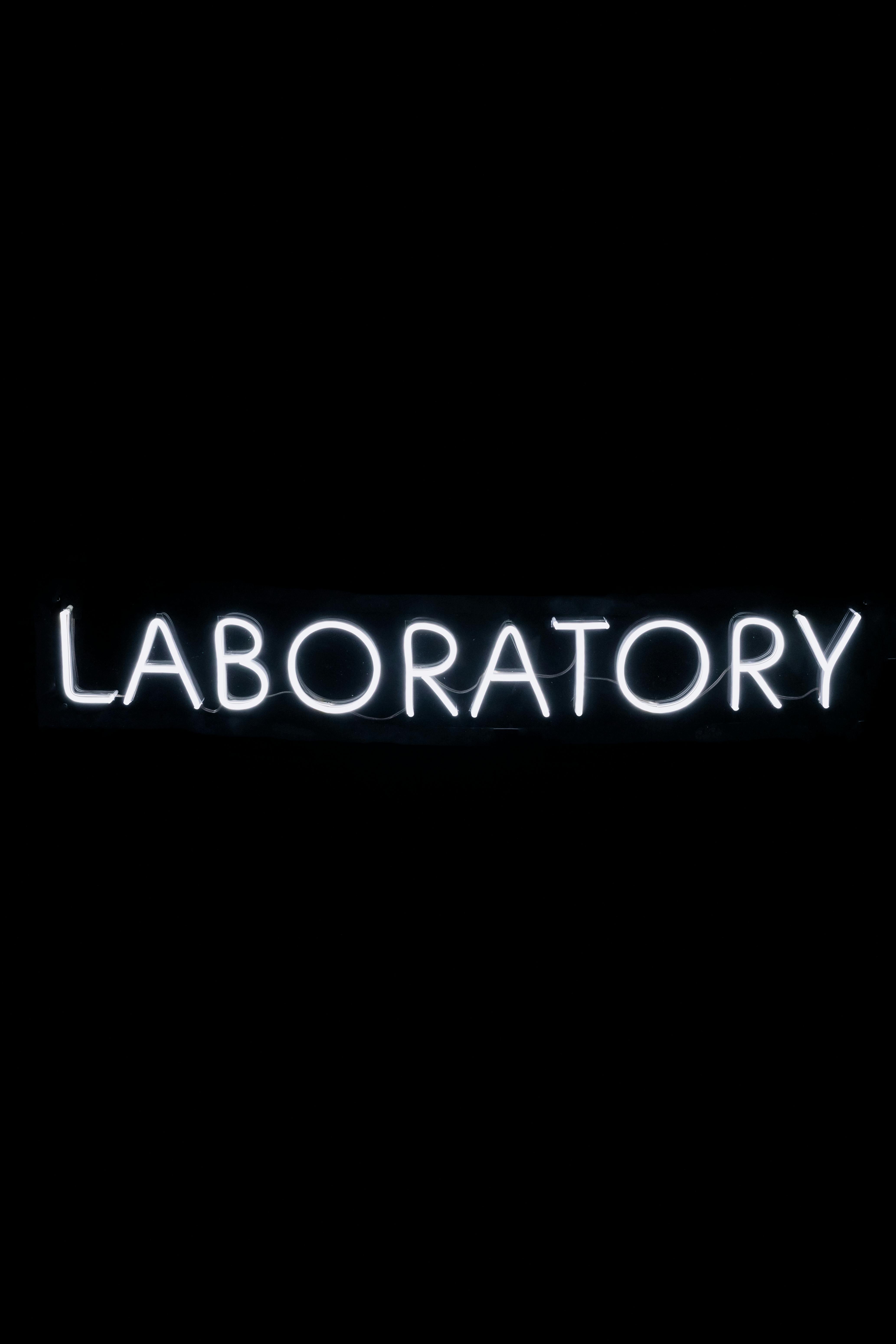 Illuminated Laboratory Neon Signage · Free Stock Photo