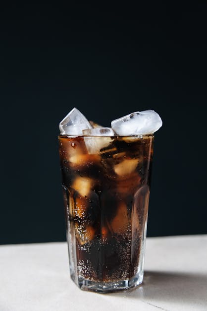 Glasses of Soda with Ice Cubes Ultra HD Desktop Background