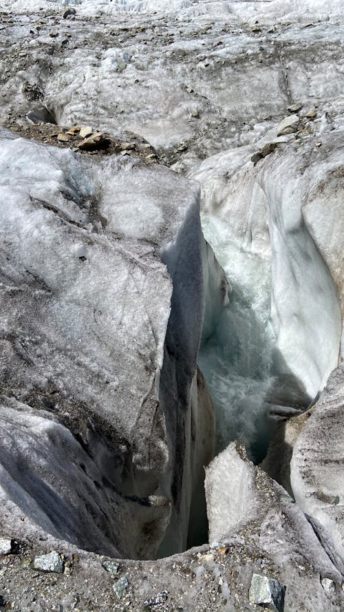 Deep Hole in a Glacier 