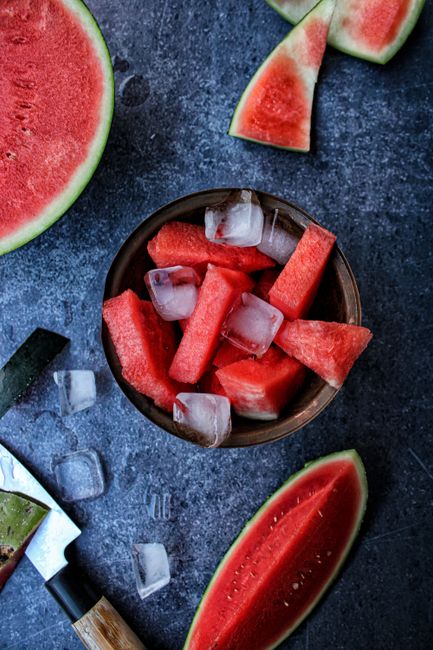 The fastest, cleanest way to cut a watermelon into cubes, wedges, or sticks without a mess.