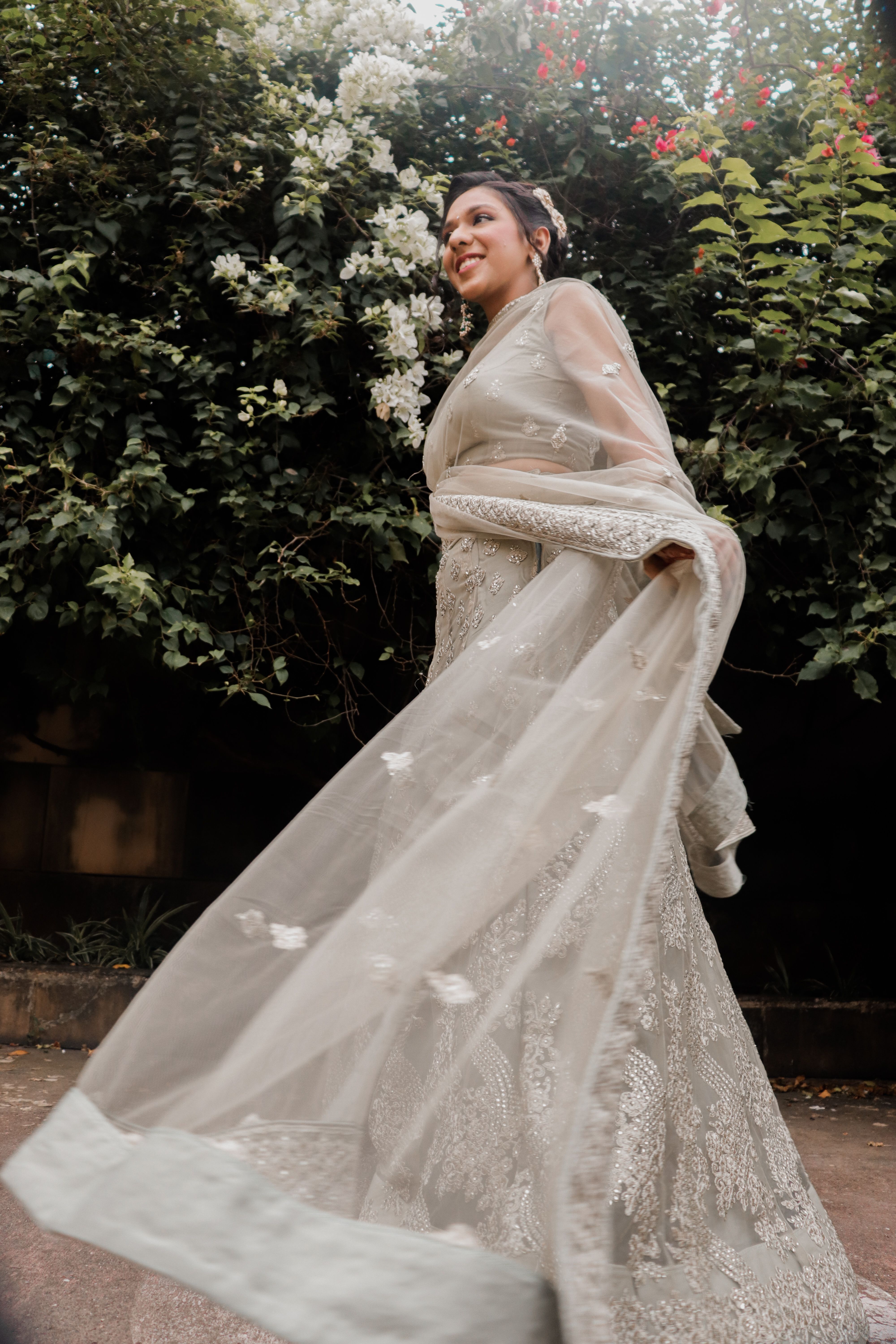Net and Tulle Lehenga
