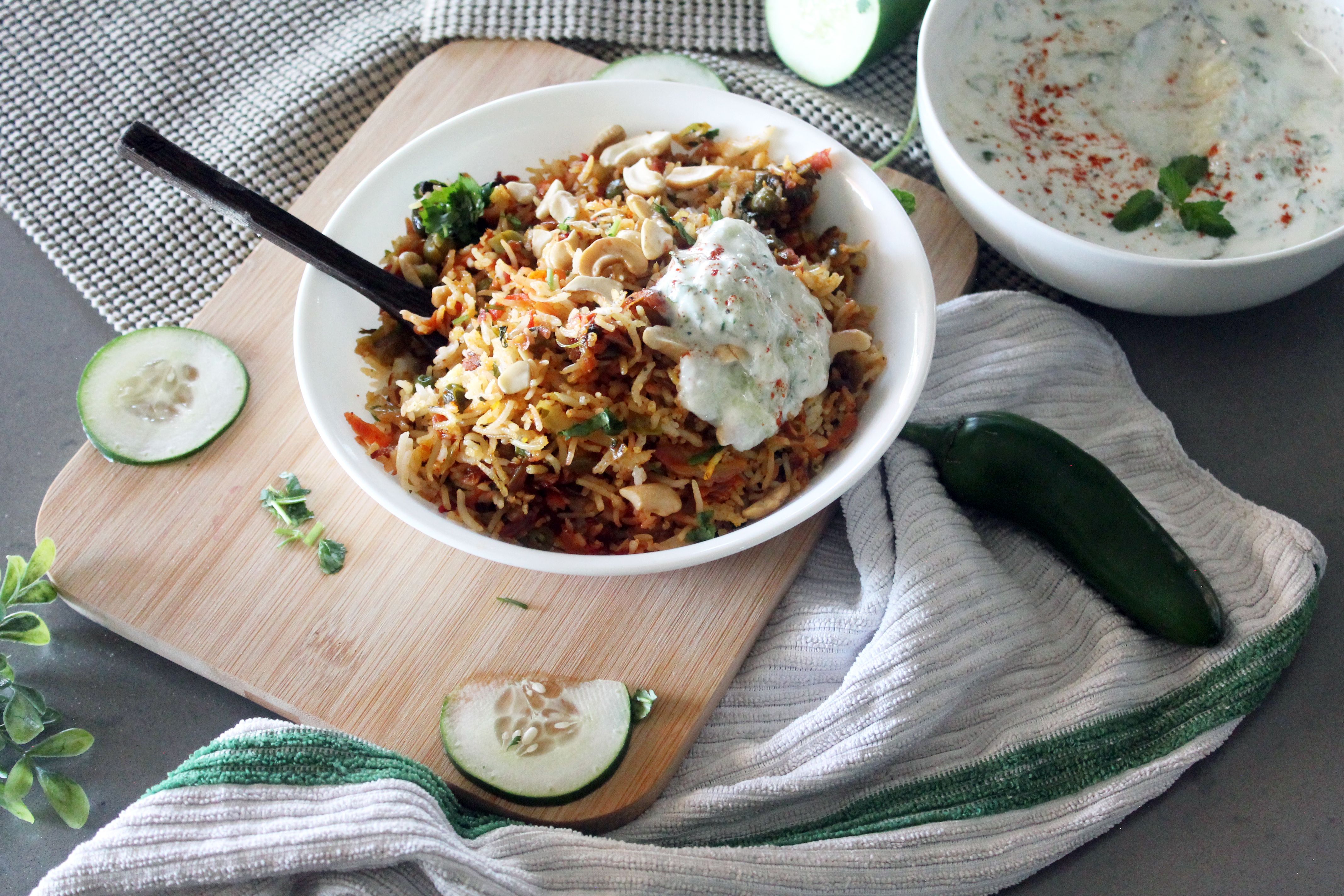 Weeknight Biryani with a Fried Egg