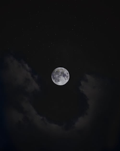 Foto stok gratis berbentuk bola, bulan purnama, fotografi malam