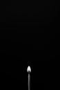 A Grayscale of a Lit Candle