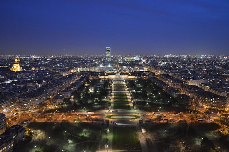 Paris Cityscape At Night