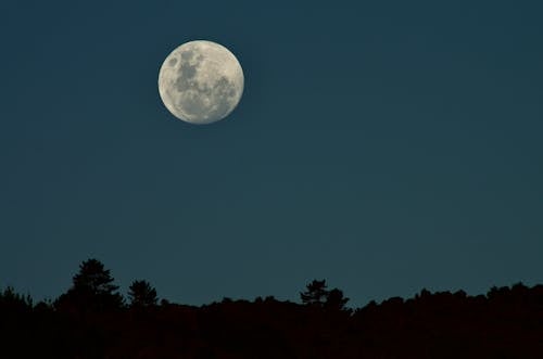 Free A Clear Full Moon in the Sky Stock Photo