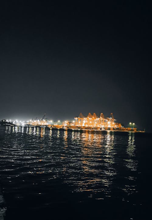 바다, 바다 포트, 밤 총의 무료 스톡 사진