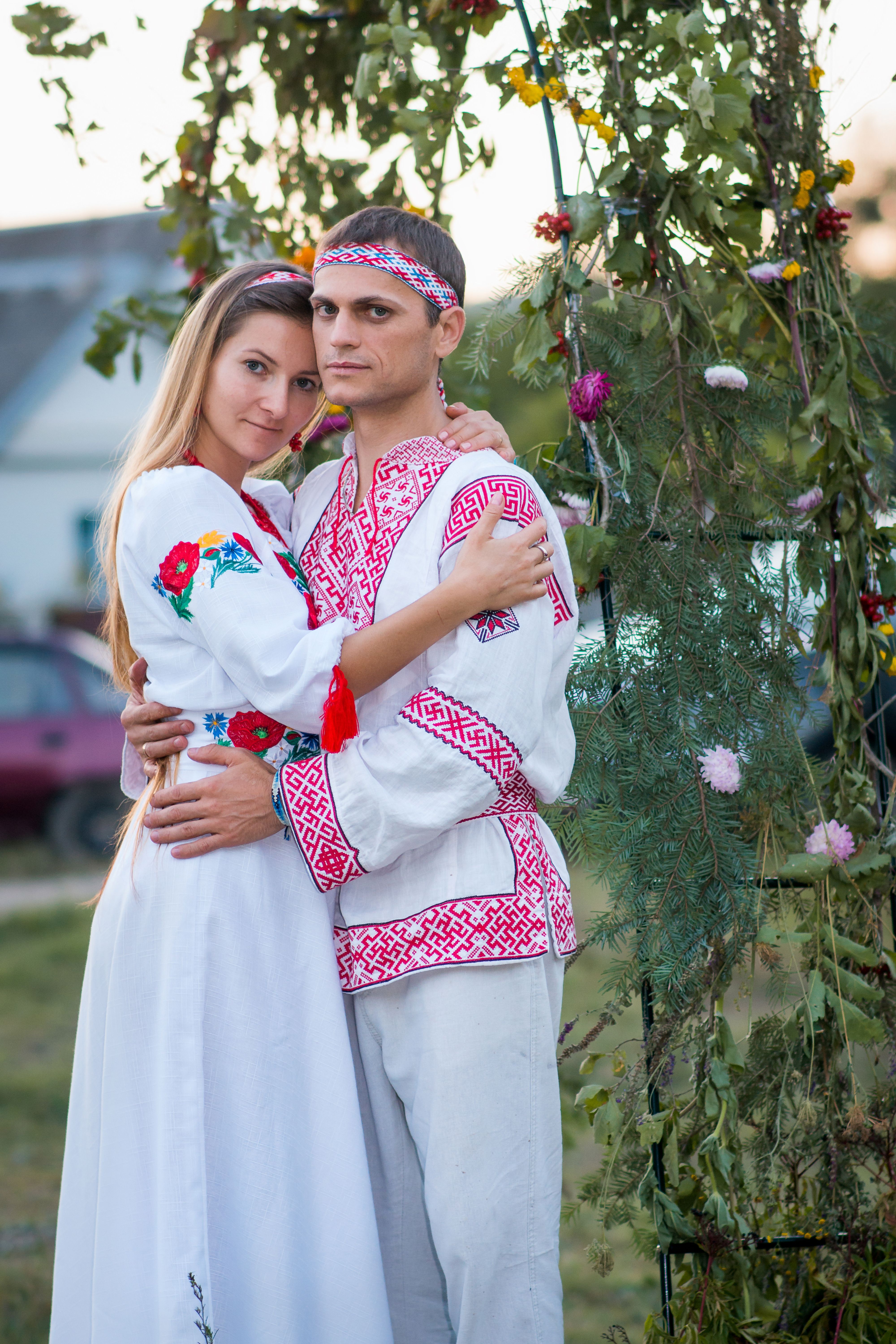 Photo of a Couple in Traditional Clothes Hugging Each Other · Free ...