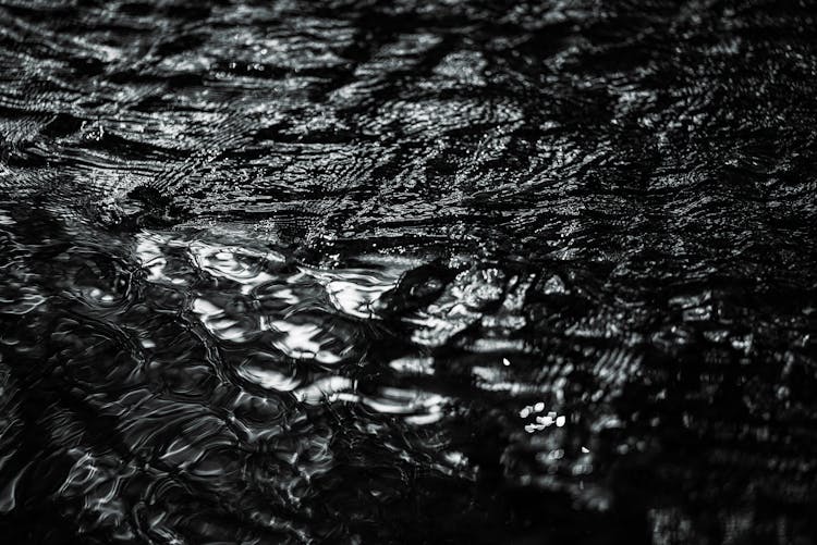 Ripples On Dark Water Surface