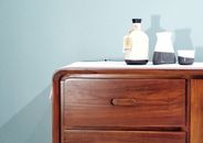 Ceramic Jars on a Wooden Cabinet