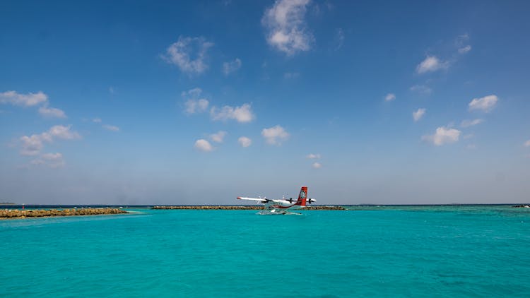 Amphibious Aircraft On The Sea