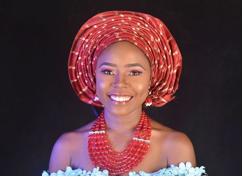 Free stock photo of hosanna makeover, red beads and gele photoshoot Stock Photo