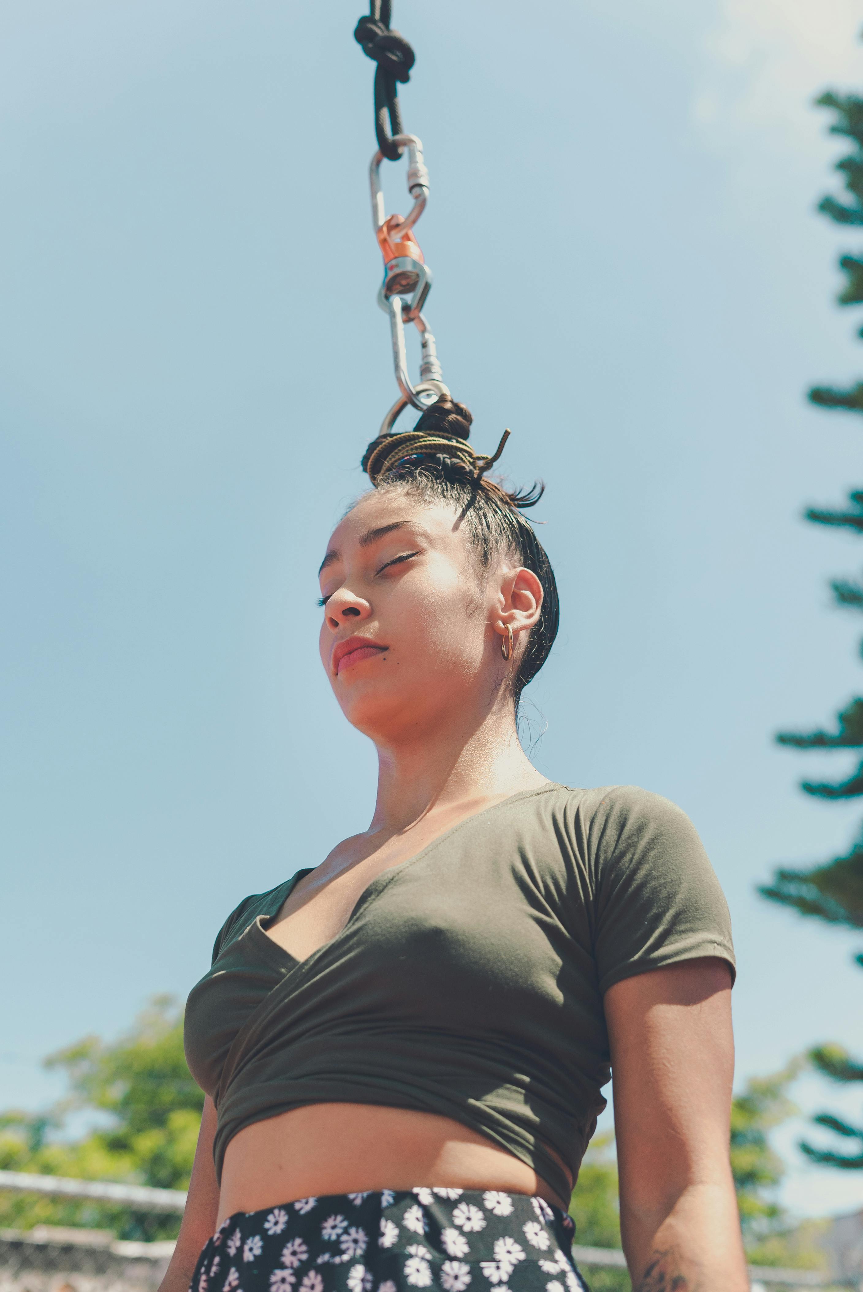 Ücretsiz Saç Asma Sırasında Hava Sporcusu Stok Fotoğraflar