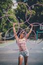 A Woman Training for a Circus Act