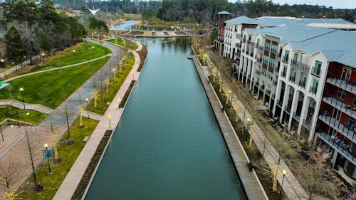 Apartment Buildings Along the Riverbanks