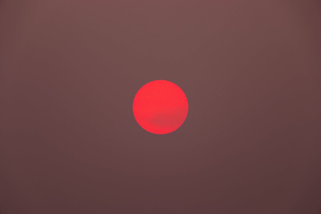 Red Sun on a Brown Sky
