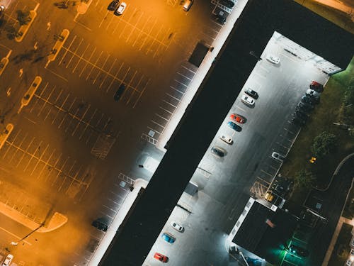 An Aerial Shot of a Parking Lot