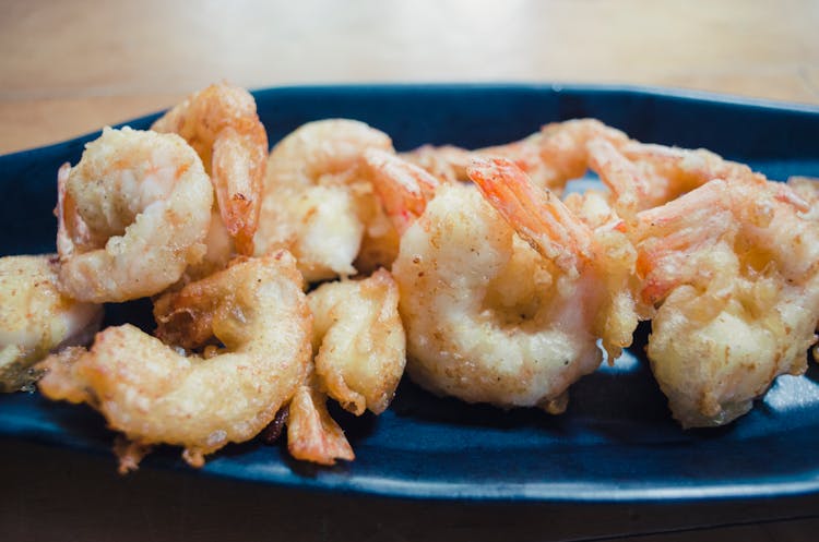 
A Close-Up Shot Of Fried Shrimp