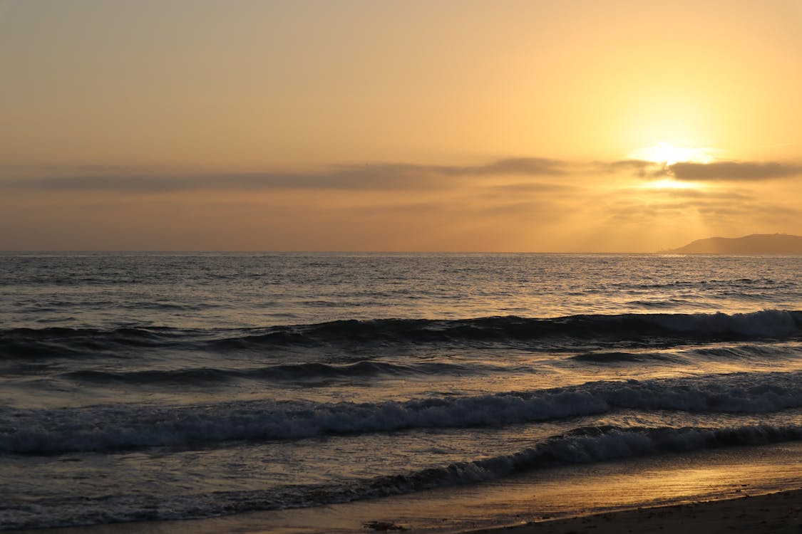 Seascape Scenery during Golden Hour