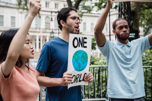 Crowd of People Marching on a Rally · Free Stock Photo