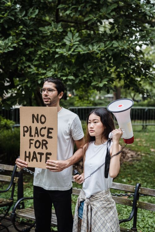 Two Protestors Woman and Man Protesting · Free Stock Photo