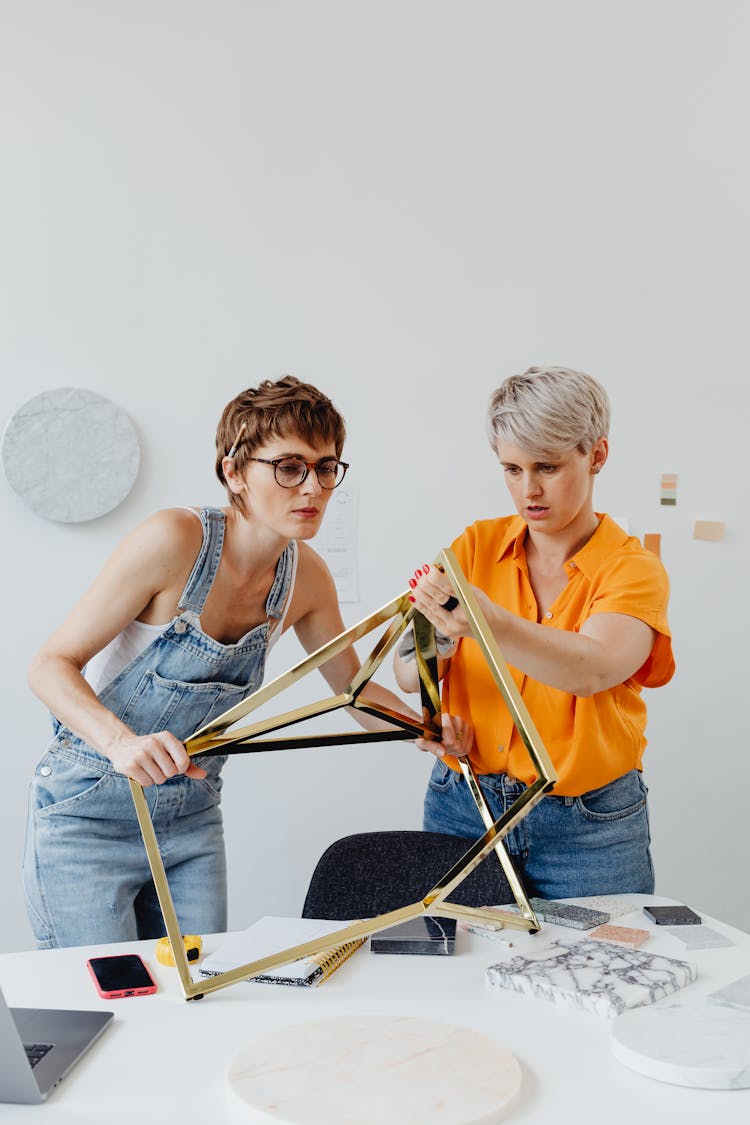 Women Designing Home Decors Made Of Bras And Marbles 