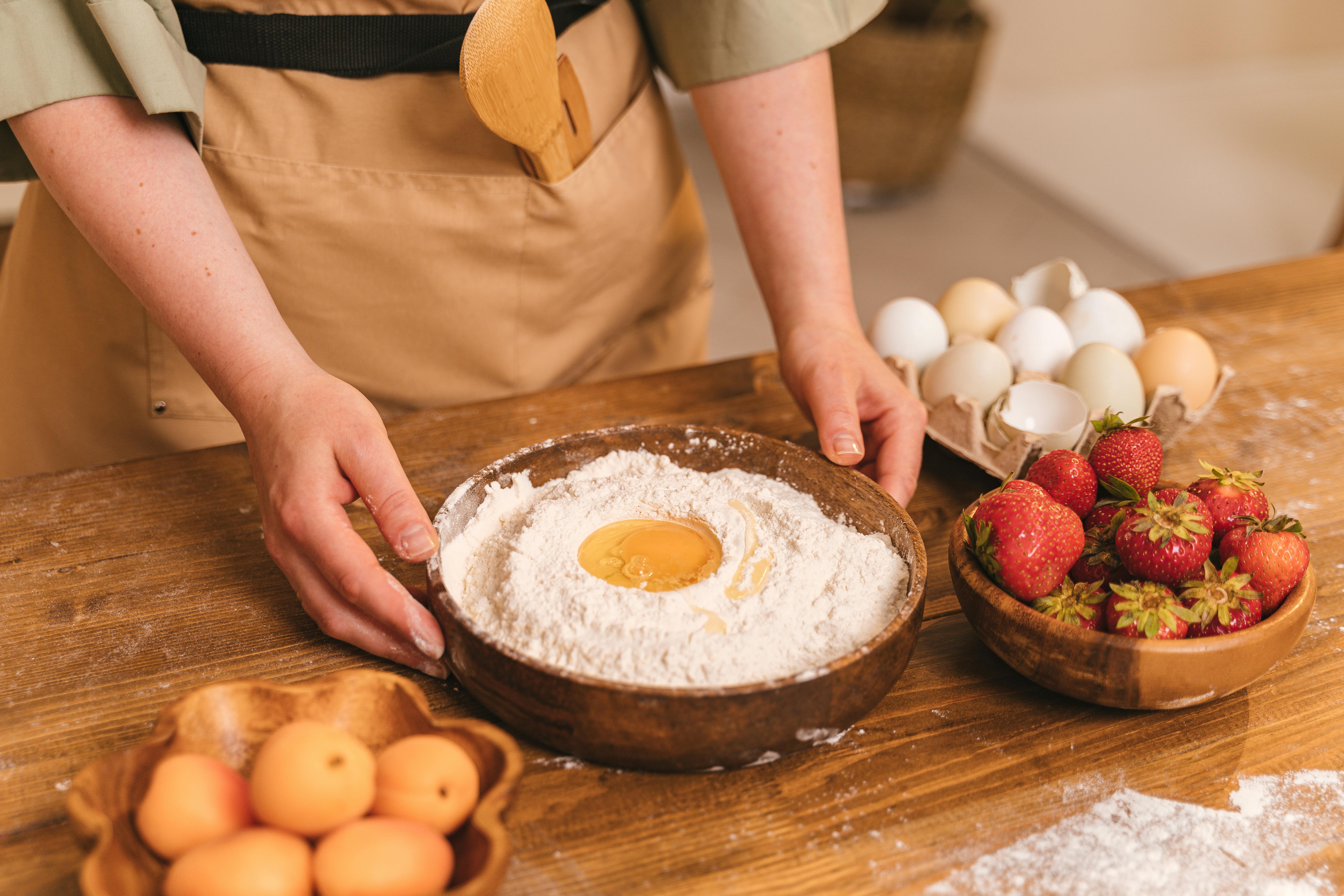 ingredients for baking fruit cake