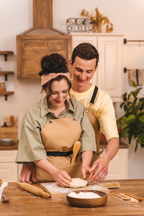 Couple Cooking Together 