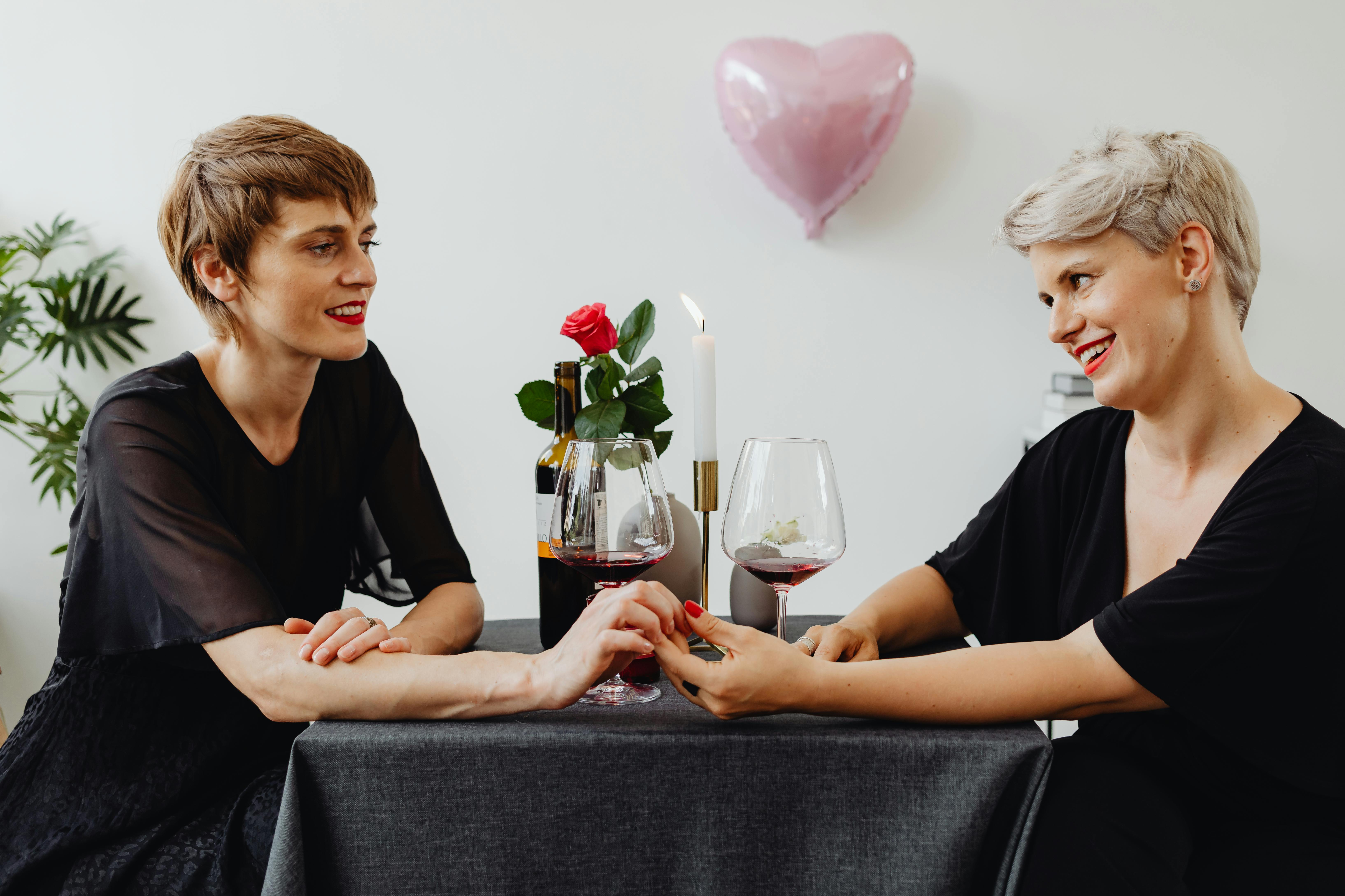 woman having date in restaurant