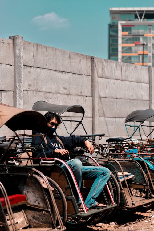 Free stock photo of city street, day time, pedicap Stock Photo