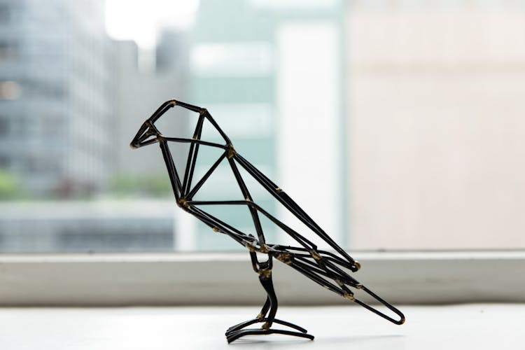 Black Wire Bird Ornament